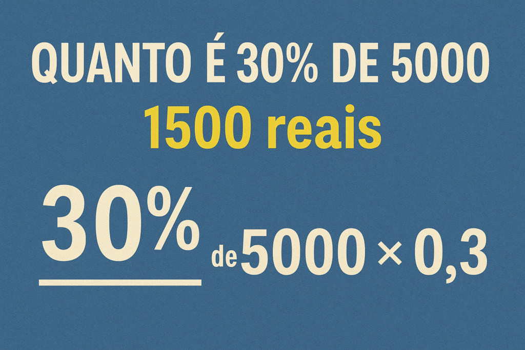 Quanto é 30% de 5000