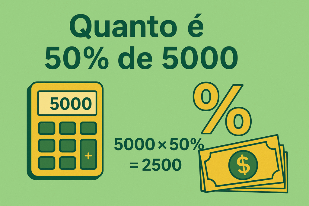 Quanto é 50% de 5000