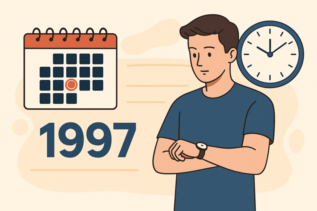 Quem nasceu em 1997 tem quantos anos