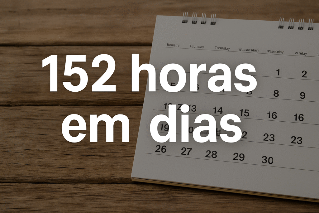 152 horas em dias