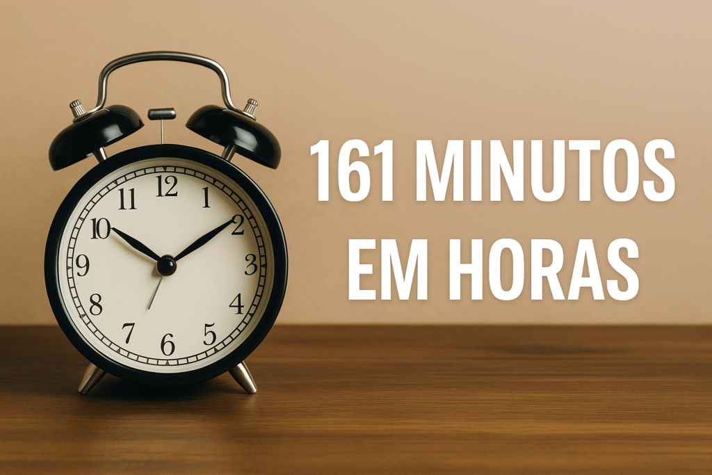 161 minutos em horas