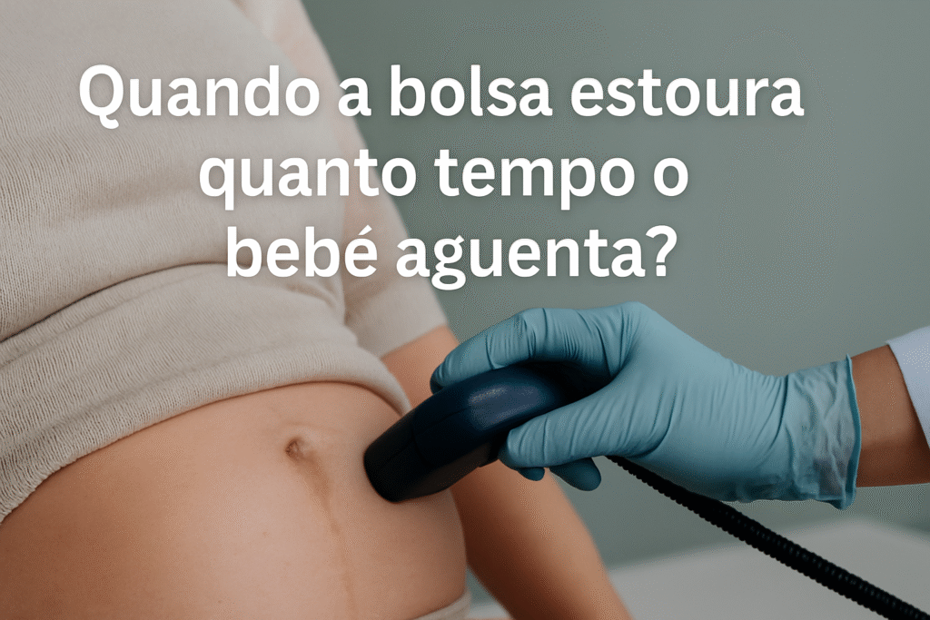 quando a bolsa estoura quanto tempo o bebe aguenta