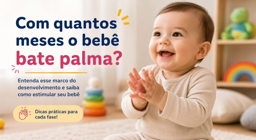 Com Quantos Meses o Bebê Bate Palma é entre 8 a 12 meses