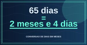 65 dias são quantos meses — resultado: 2,14 meses